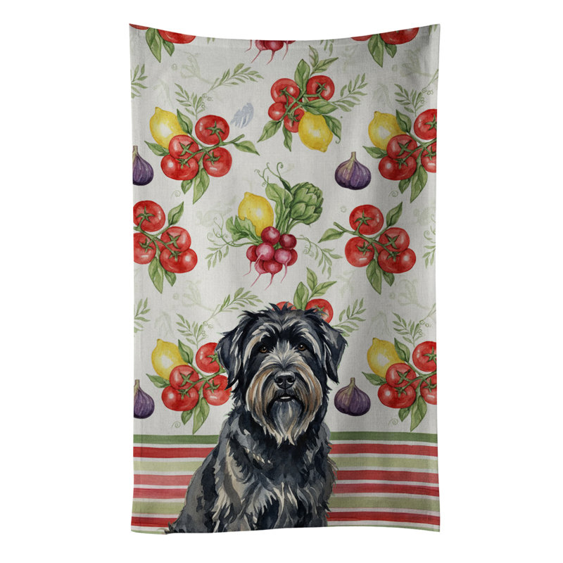 Bouvier des Flandres Vegetables Kitchen Towel, Bouvier des Flandres