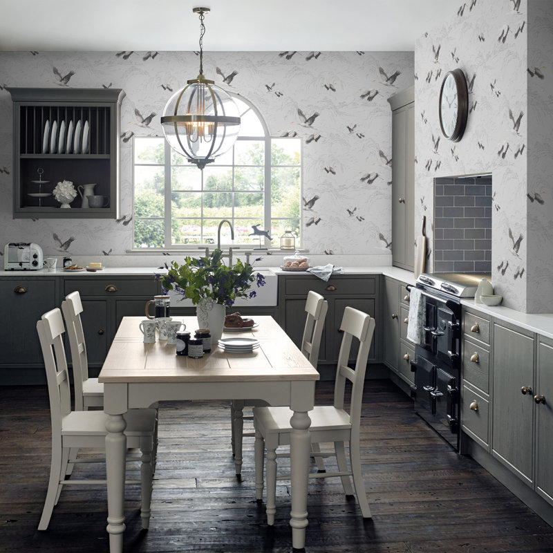 Laura Ashley Animalia Wallpaper Roll, Silver