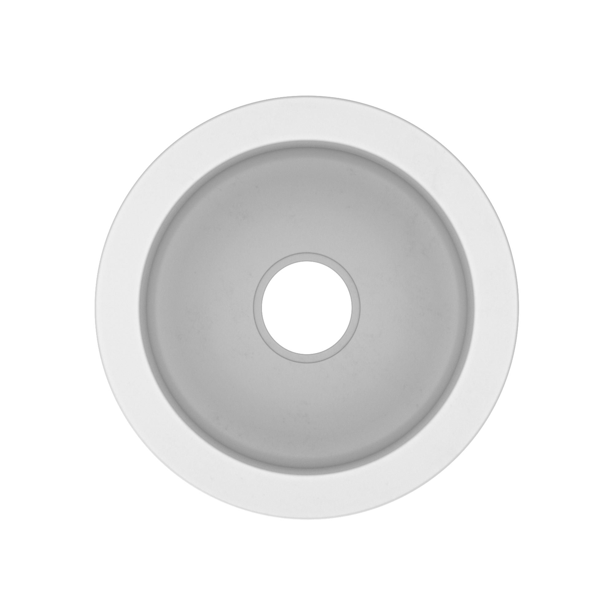 Olivos NativeStone Concrete 16" Round Dual Mount Bar Sink, Pearl