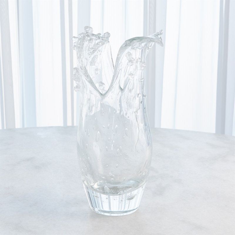 Handmade Glass Table Vase, Clear