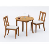 3 Pcs Grade-A Teak Wood Dining Set: 36" Round Table And 2 Osborne Armless Chairs #11OS0700