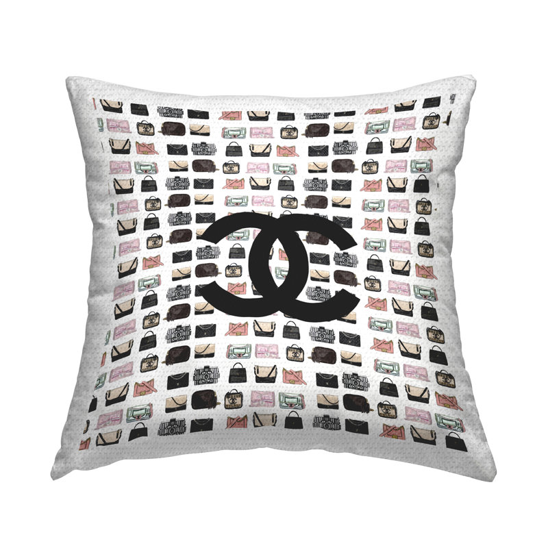 Coussin d'extérieur à imprimé chic Chic Brand Brand par Amelia Noyes