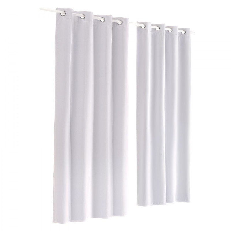 Ensemble de 2 panneaux de rideaux larges pour la chambre à coucher, L 52 po x L 84 po, Blanc