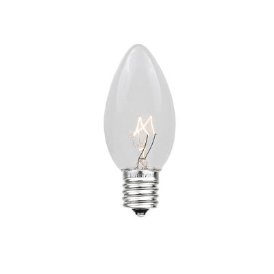7 Watt, C7 Incandescent Twinkle, E12/Candelabra Base