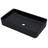 24"X13.5" Black Ceramic Rectangular Vessel Bathroom Sink