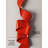 Vibrant Red Iron Swirl Wall Accent