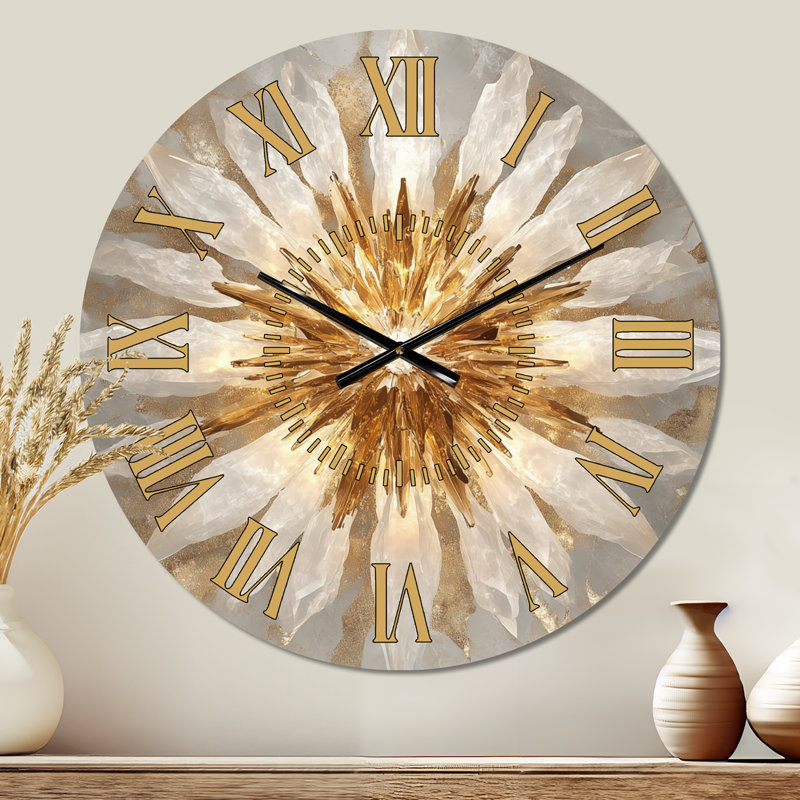 Horloge murale lustre en cristal Bloom I, Petit