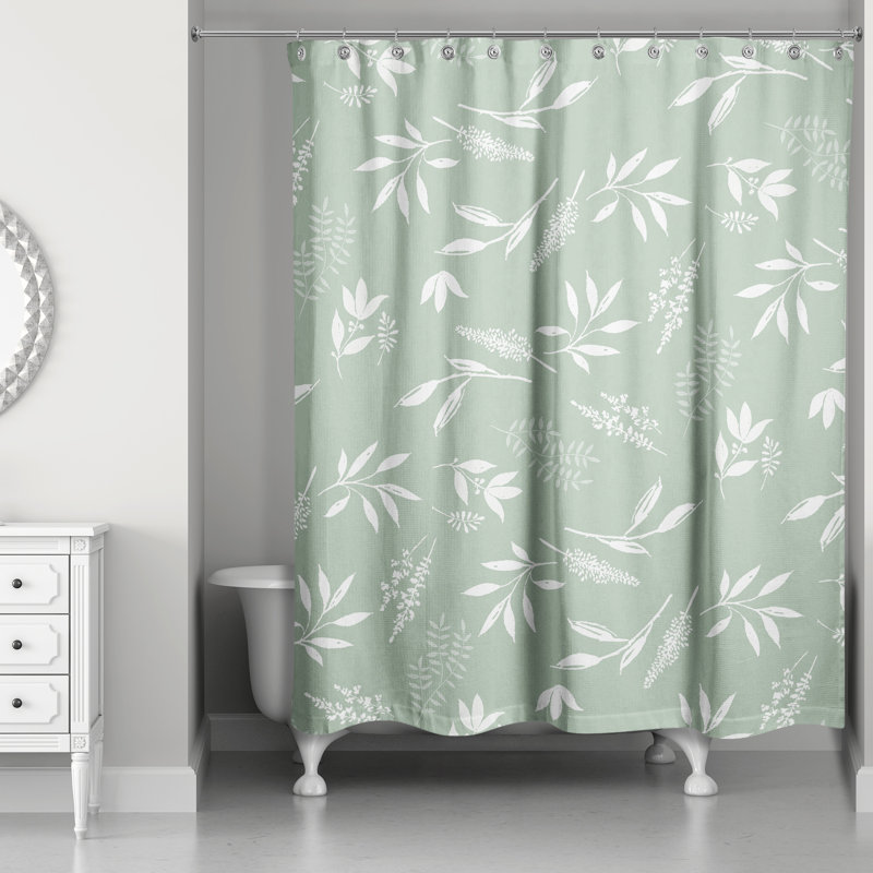Rideau de douche simple Perine, Vert