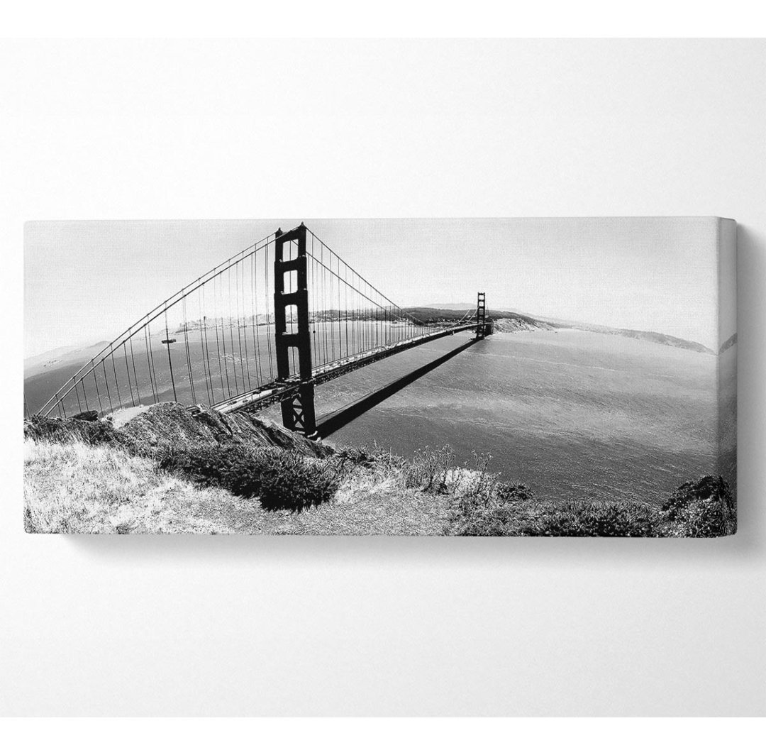 San Francisco Bridge B N W Across The Waters - Kunstdrucke auf Leinwand