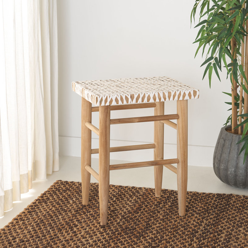 Kazbah Upholstered Counter Stool with Solid Wood Frame