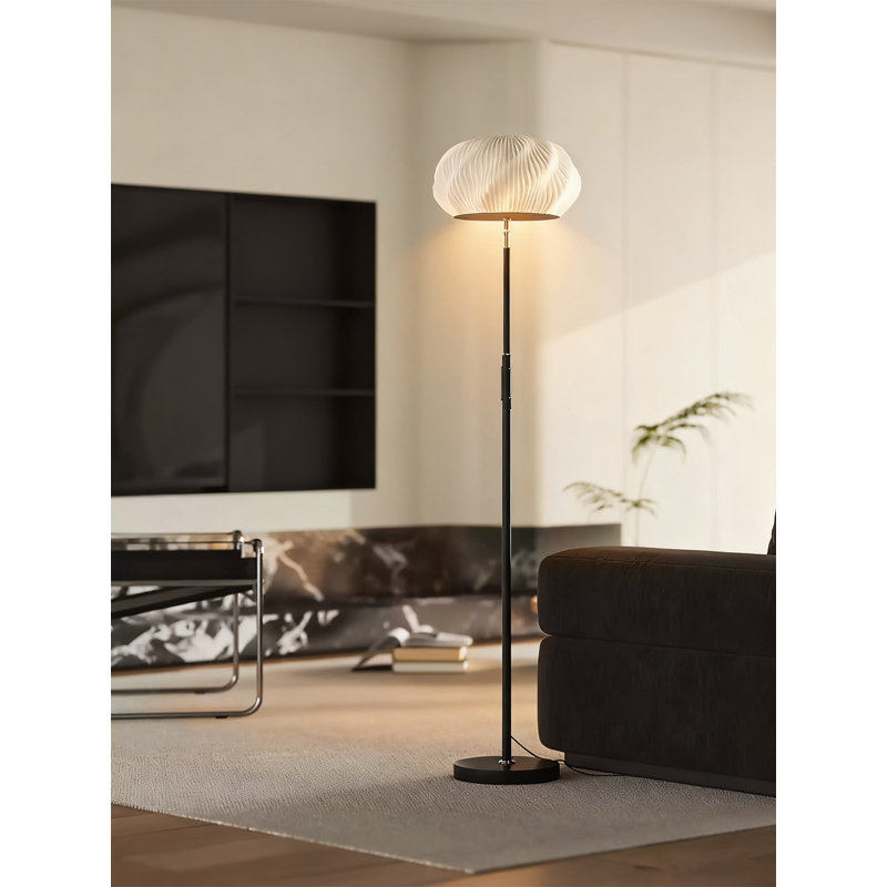 Modern Minimalist Aluminum-Iron & PVC Floor Lamp, Black