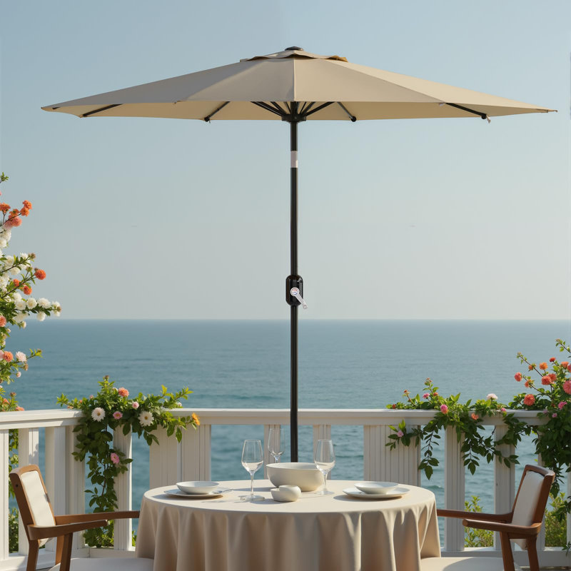 272cm Beach Parasol, Brown
