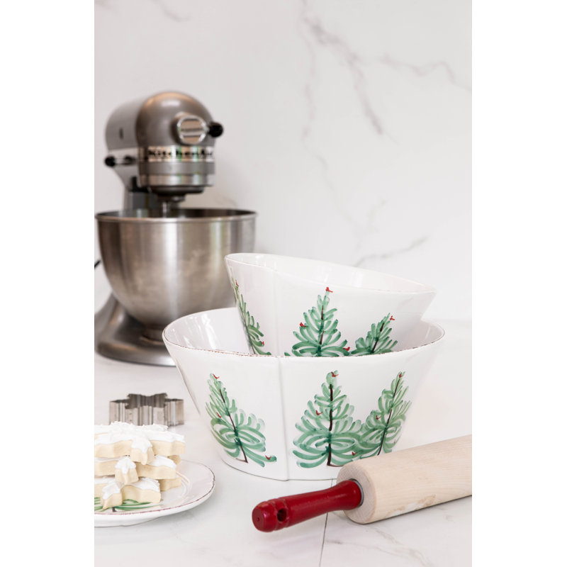 Lastra Stoneware Serving Bowl, 5" H x 10.5" W x 10.5" D