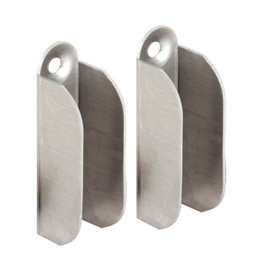 Prime-Line Screen Frame Top Hangers, Fits 7/16 in. Screen Frames, Aluminum, Mill Finish (3 Sets)