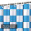 Rideau de douche moderne moderne à lumière bleue avec 12 crochets-461848226