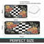 Tapis de cuisine noir et blanc à motif damier 2 pièces