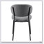 Ensemble de 2 chaises de salle à manger grises en tissu gris, confortables et élégantes pour les intérieurs modernes
