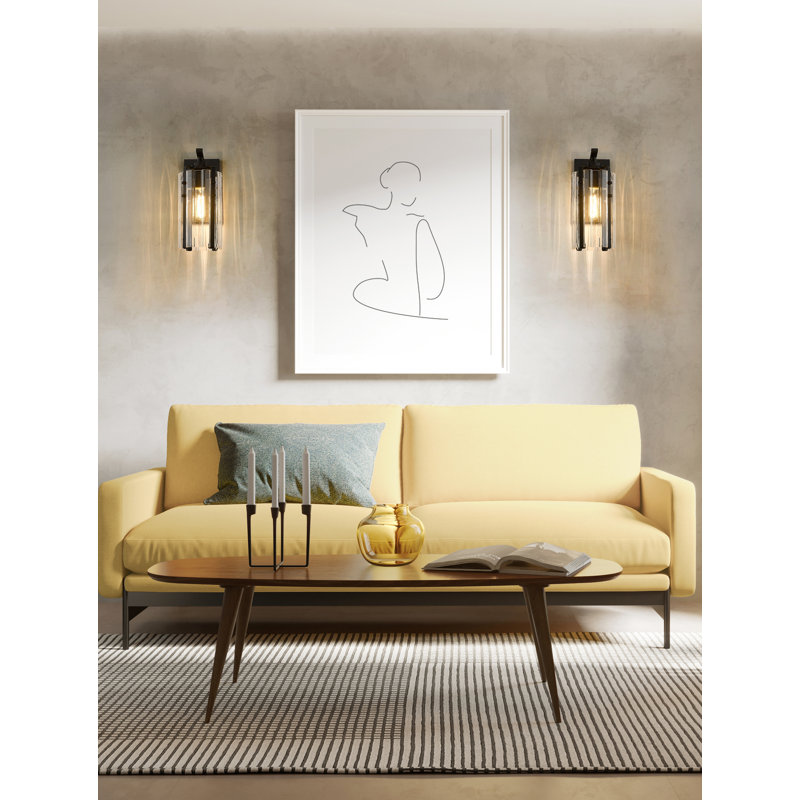 Flush Mounted Sconce, Matte Black