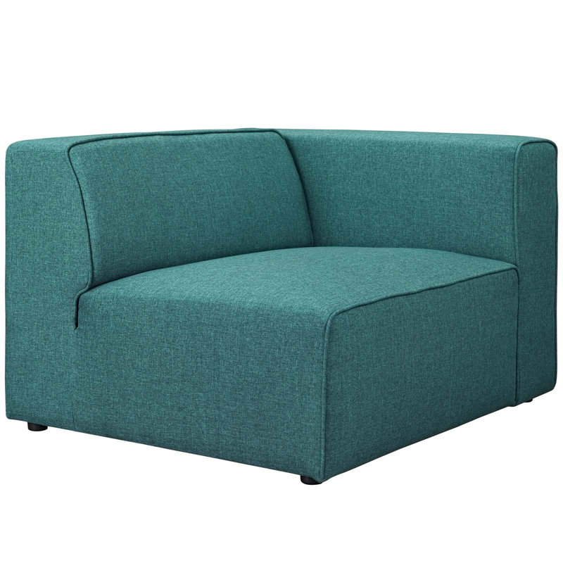Sans accoudoirs Modway, Tissage bleu sarcelle