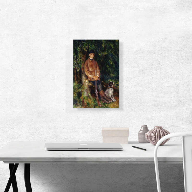 «Alfred Berard and His Dog 1881» par Pierre-Auguste Renoir, reproduction d'art sur toile tendue, H 18 po x l 12 po x 1,5 po