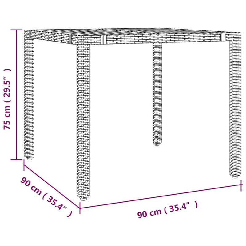 5 Piece Garden Dining Set, Grey