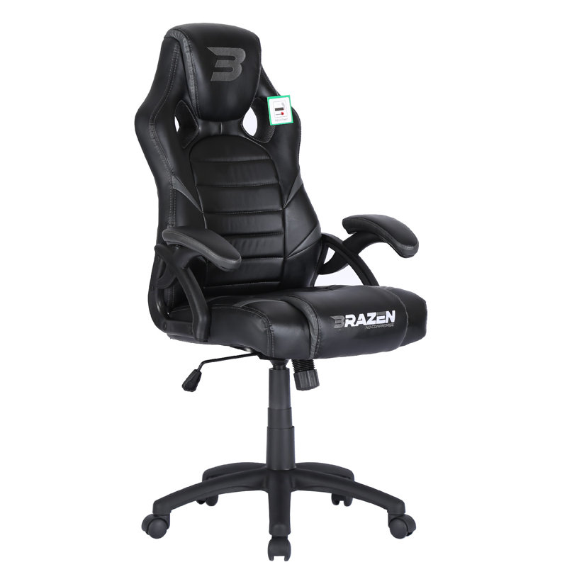 BraZen Puma PC Gaming Chair, Grey