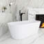 67" Glossy White Acrylic Freestanding Soaking Bathtub