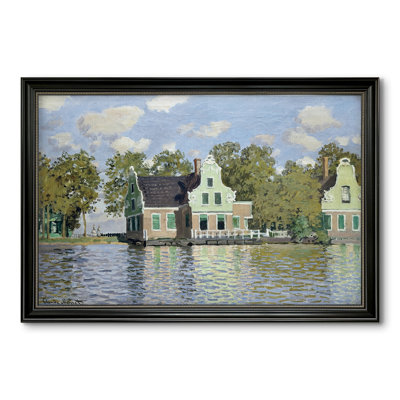 Maisons sur la rivière Zaan à Zaandam, 1871 - Claude Monet - Toile encadrée sur mesure