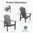 Dareona Pakkdiarie Set of 4 HDPE Stackable Adirondack Chairs with Cup Holders, All-Weather Outdoor Patio Chairs-1802343055-1803586830