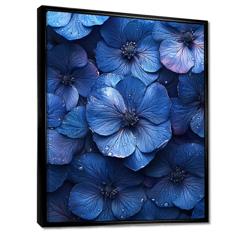Anding - salon d'art mural floral, Noir, Reproduction encadrée sans passe-partout, H 20 po x l 12 po