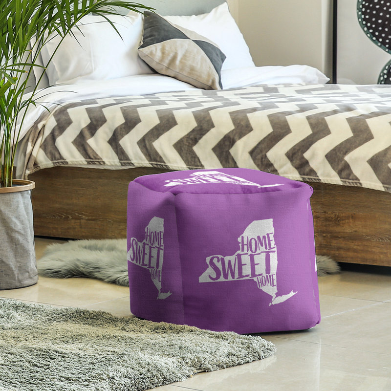 Repose-pieds cube new york home, Violet