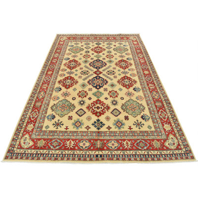 Kazak One-of-a-Kind 8'11'' X 12' New Age Wool Area Rug in Beige
