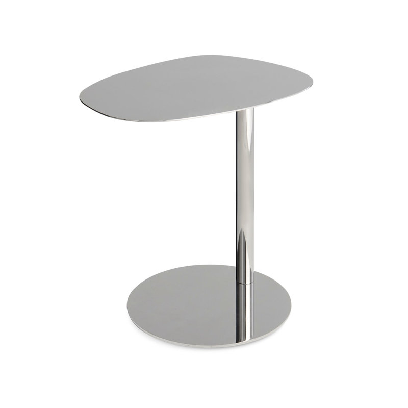 Table de bout Swole, H 20 po x l 20 po x P 15 po, Acier inoxydable poli