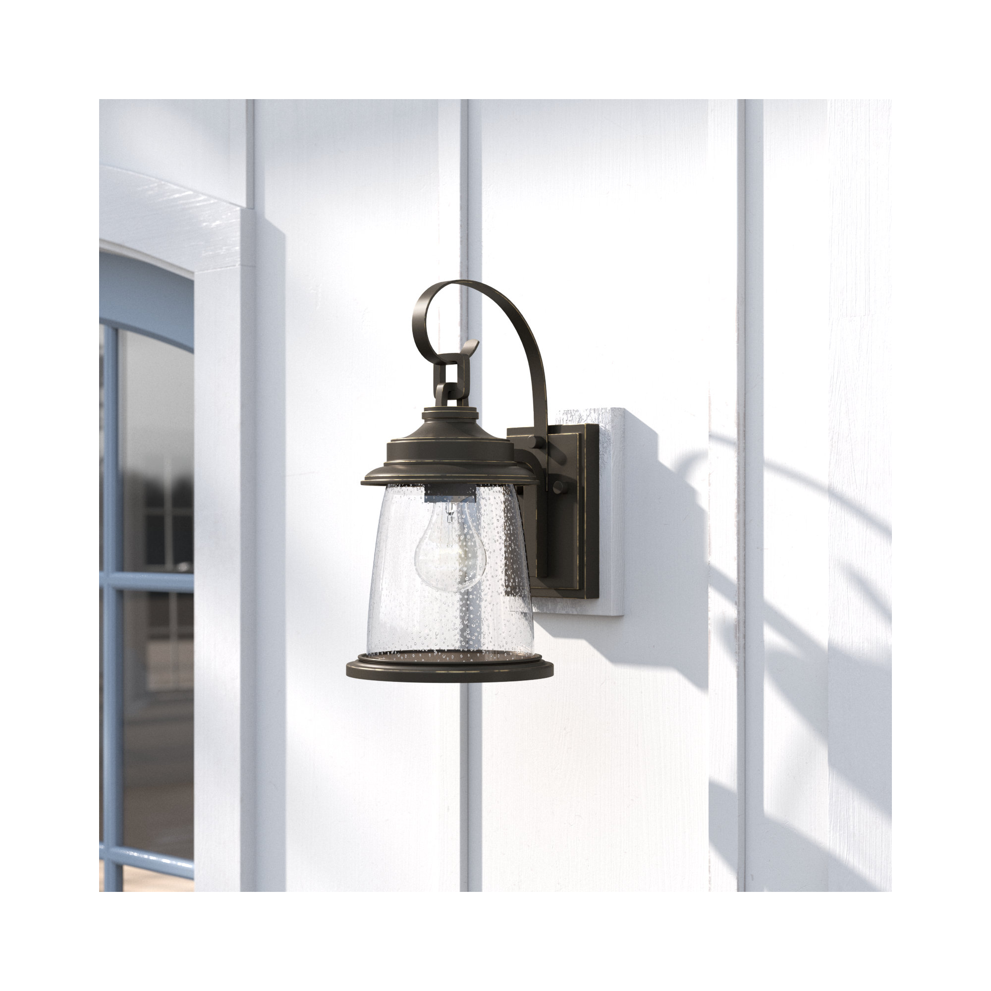 Single Light Bell Outdoor Wall Light, Antique Bronze, 16" H x 8.63" W x 10.25" D