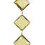 Ensemble de 3 perles carrées en acrylique de 5 pi de long avec ornements suspendus-100693118