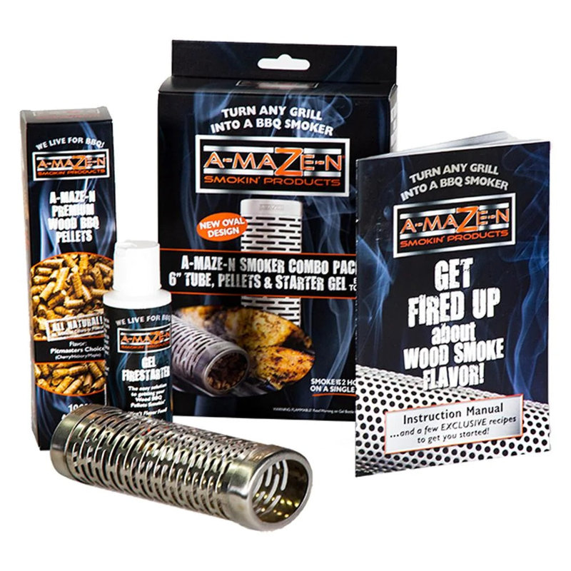 A-Maze-N 6" Stainless Steel Tube Smoker Combo Pack