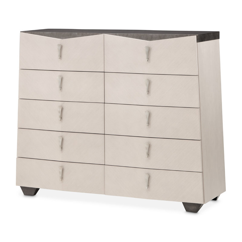 Fantosini 10-Drawer Mule Chest - Silver Mist