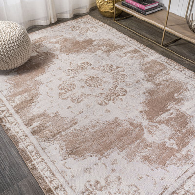 Verena Ornate Medallion Modern Brown/Cream Rug