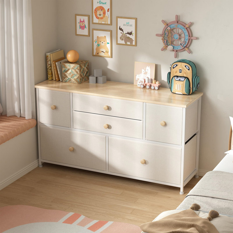 Hanny 100cm W 6 - Drawer Chest of Drawers, Grey