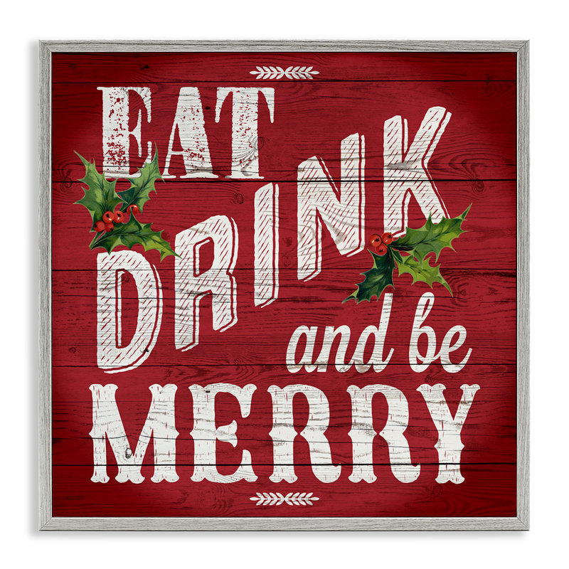 Art mural rétro sur toile «Be Merry» par Susan Arnot, Estampe numérique Farmhouse, H 12 po x l 12 po