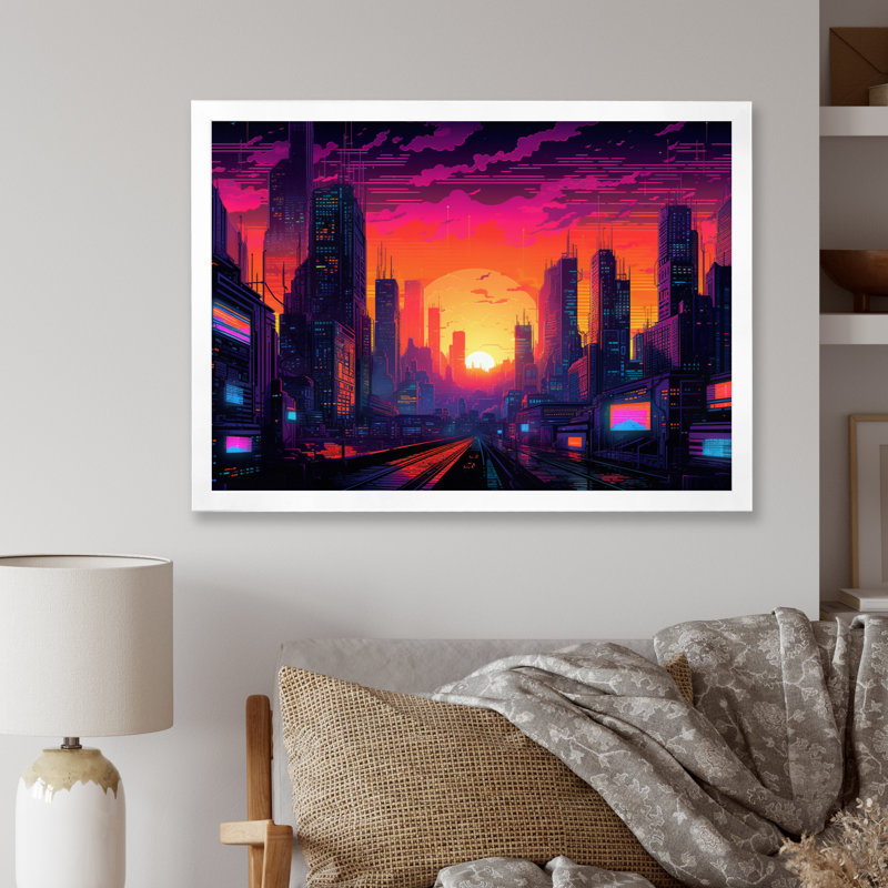 Los Angeles City of Angels I sur impression sur toile, H 30 po x l 40 po x P 1,5 po, Cadre photo blanc