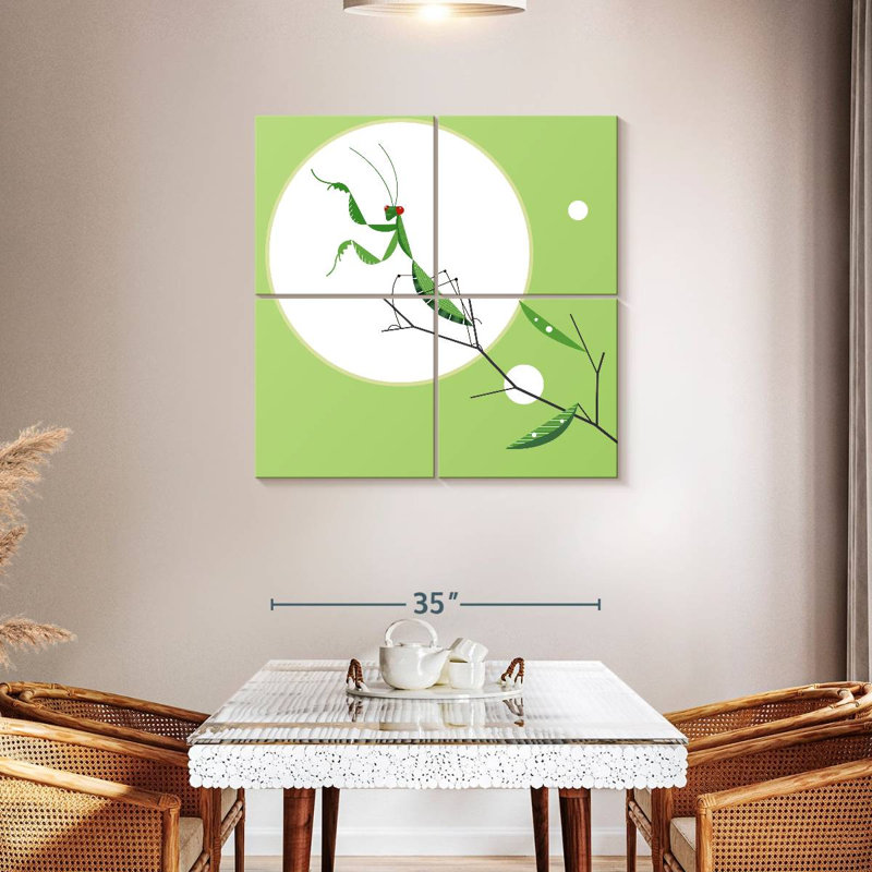 Brampt Green Praying Mantis, 38" H x 38" W