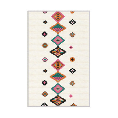Premium Woven Area Rug, 5.9 x 9.2 Feet | 100% Polyester, 650 g/m² | Antibacterial, Non-Slip PVC Dot Underside, 0.3 in Pile Height | Machine Washable, 3D Digital Printing | Perfect for Living Room & Bedroom Decor