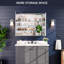 Armoire de rangement murale sans cadre l 30 po x H 30 po avec 3 tablettes réglables-1532812772