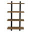 Étagère de rangement murale à 4 niveaux Pomona d'Alaterre Furniture pour salle de bain - Étagère de salle de bain en pin massif de 91 cm (36 po) avec style industriel rustique (naturel/noir)-1962216167