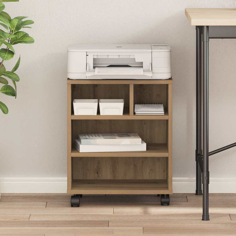 48cm H x 41cm W Printer Stand, Artisan Oak