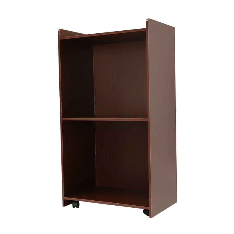 Podium en bois 41,34 po avec roues, Brun