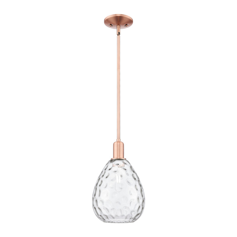 Arcadia - Dexter - Mini-luminaire suspendu avec tige 1 lumière, Cuivre antique