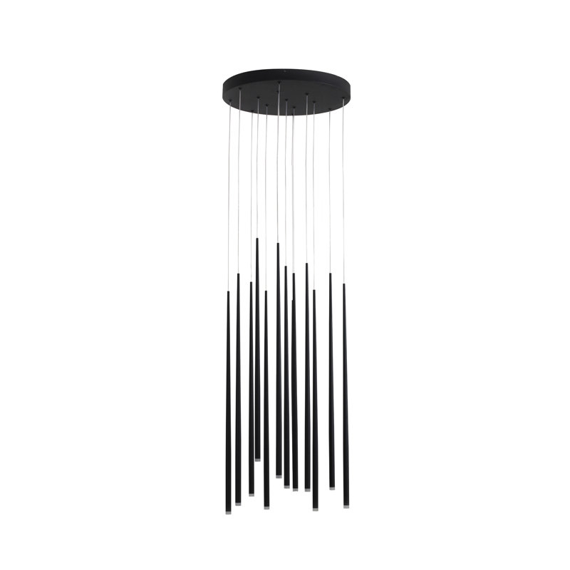 Louise 12 - Light LED Cluster Pendant, Black