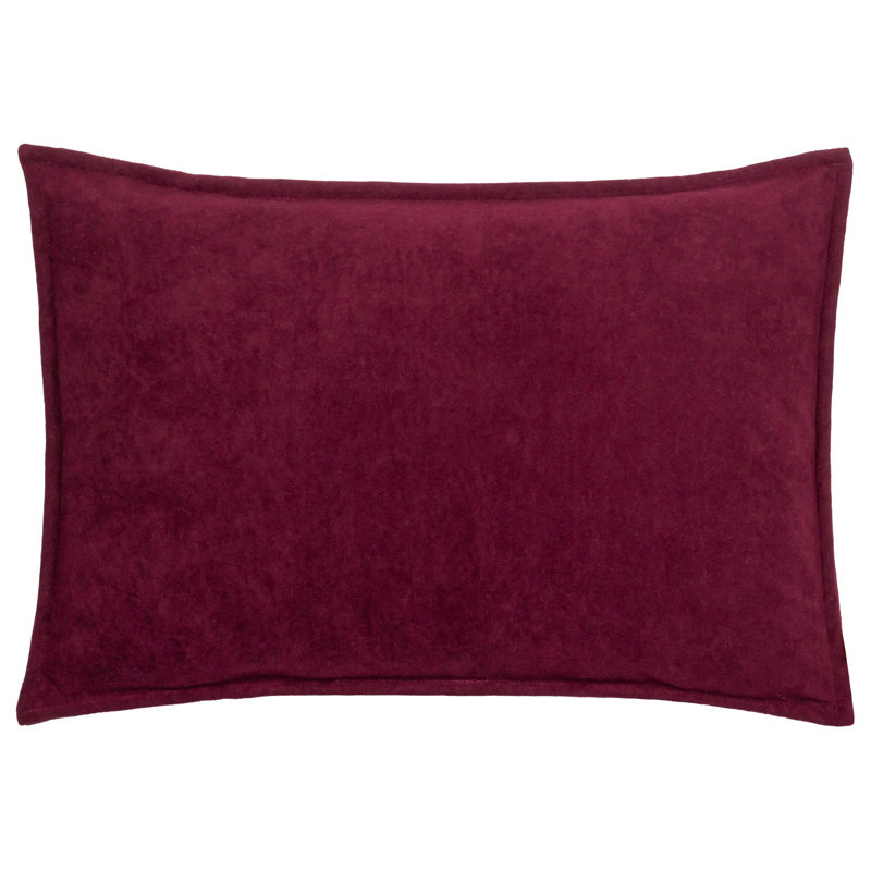 Effron Rectangular Lumbar Cushion Cover, Dark Red